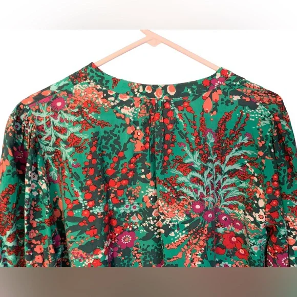 Banjanan Green Floral Blouse - Picture 6 of 11